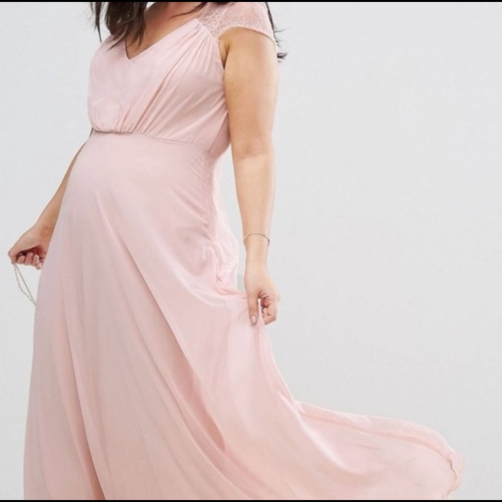 Beautiful pink lace cap sleeve dress from ASOS